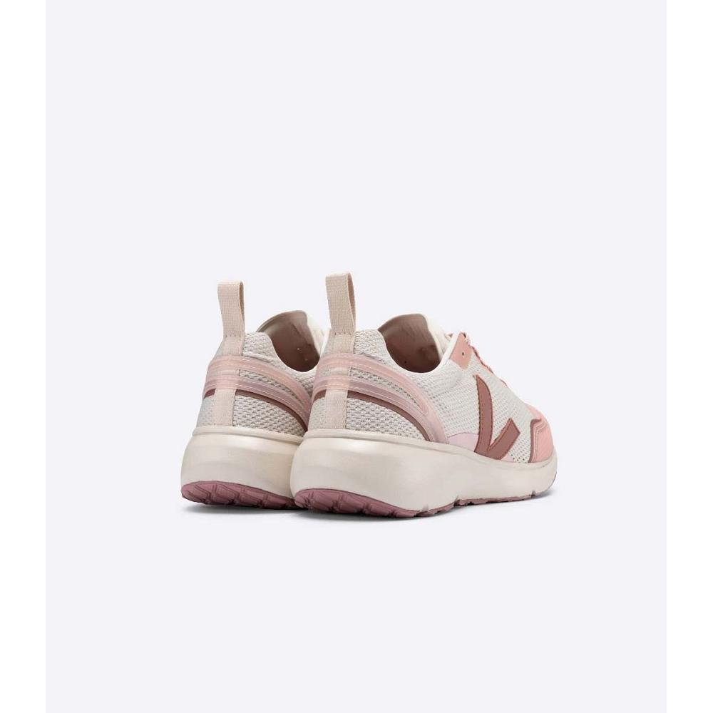 Veja CONDOR 2 ALVEOMESH Women's Shoes Beige/Pink | NZ 497PJJ